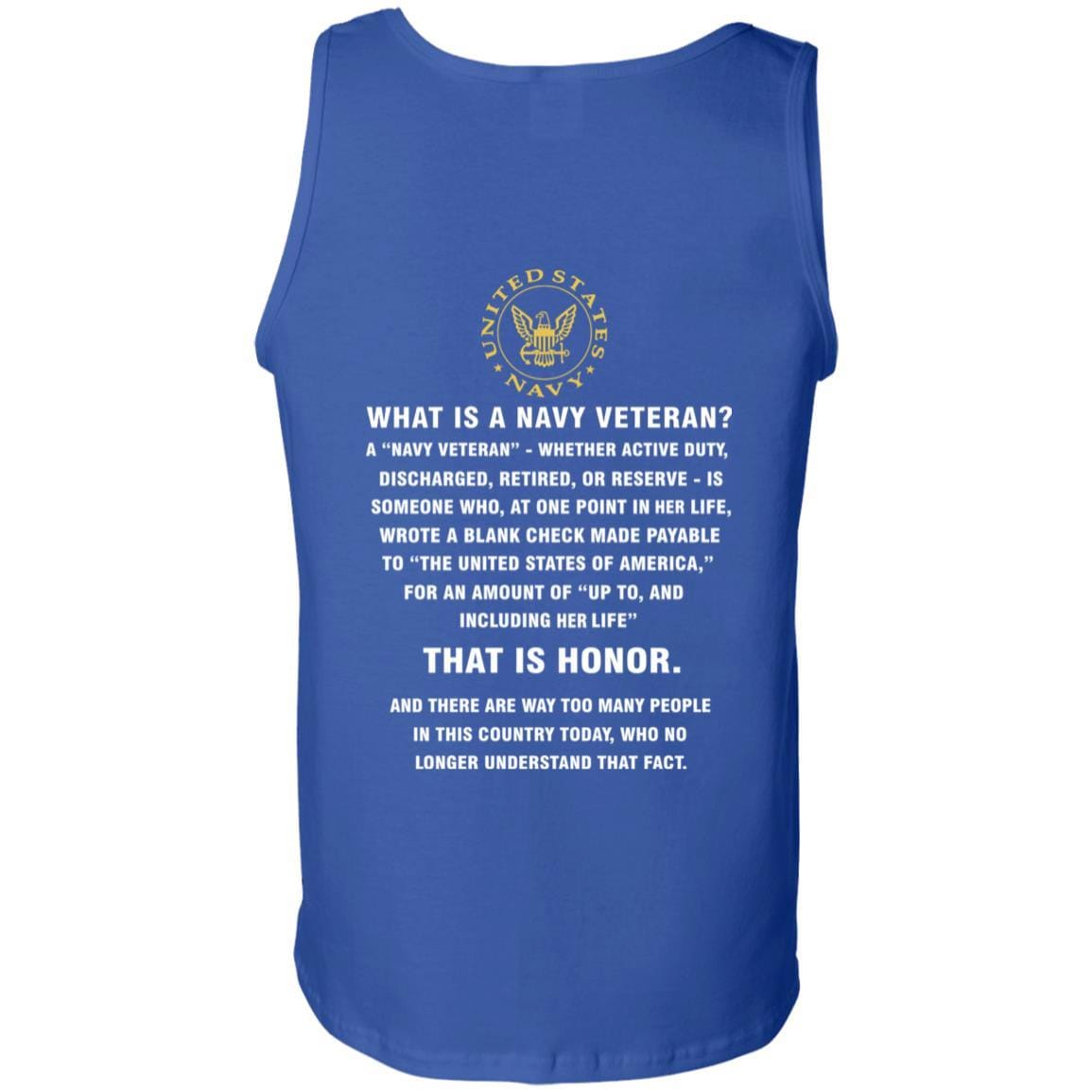 US Navy - What Is An Army Veteran T-Shirt On Back-Apparel-Veterans Nation