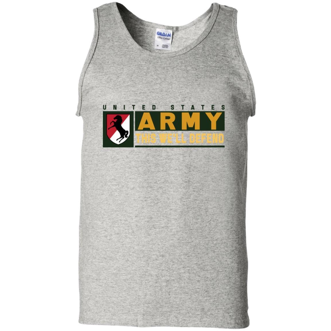 US Army 11TH ARMORED CAVALRY REGIMENT- This We'll Defend T-Shirt On Front For Men-TShirt-Army-Veterans Nation