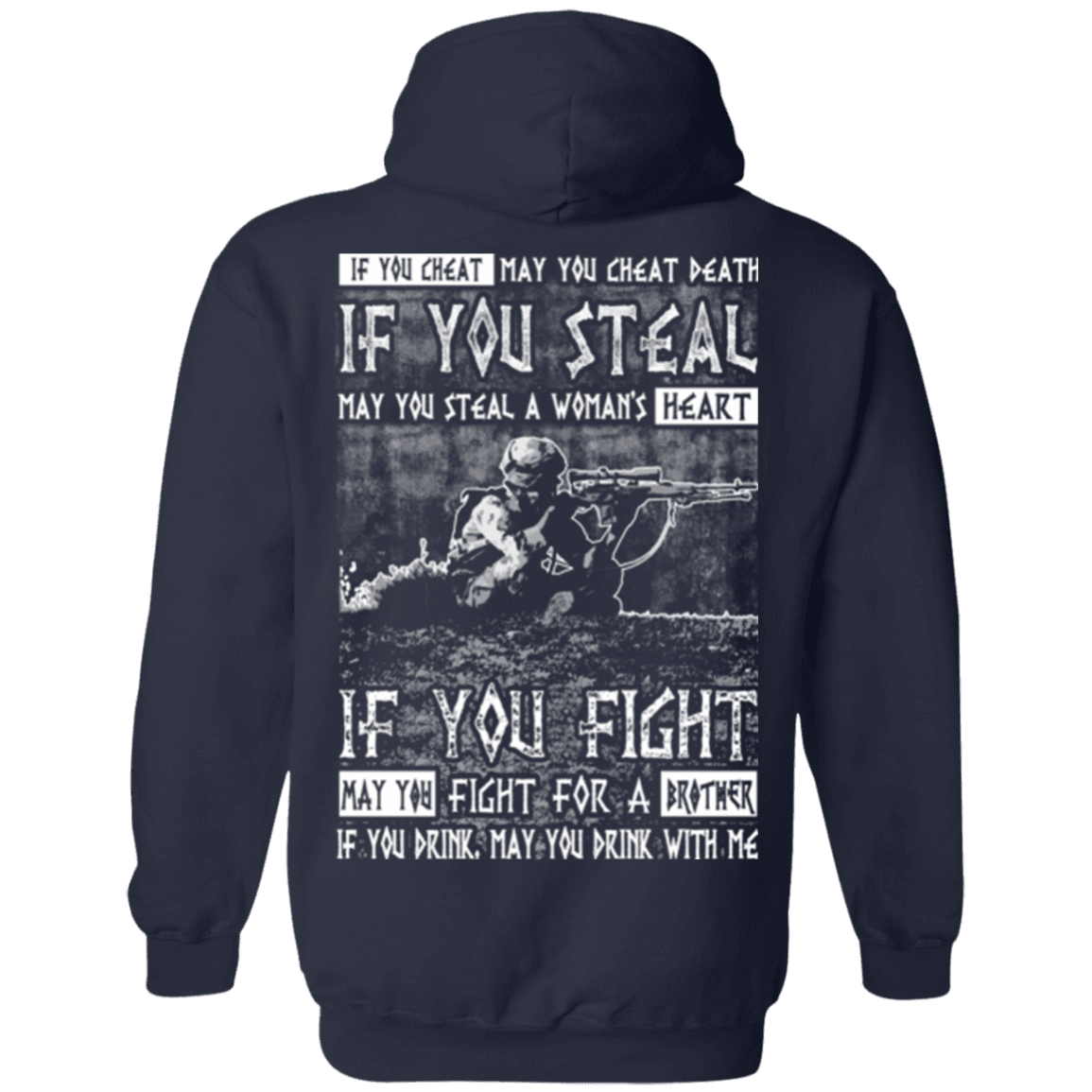 Military T-Shirt "Veteran - Fight For a Brother, Drink With Me"-TShirt-General-Veterans Nation