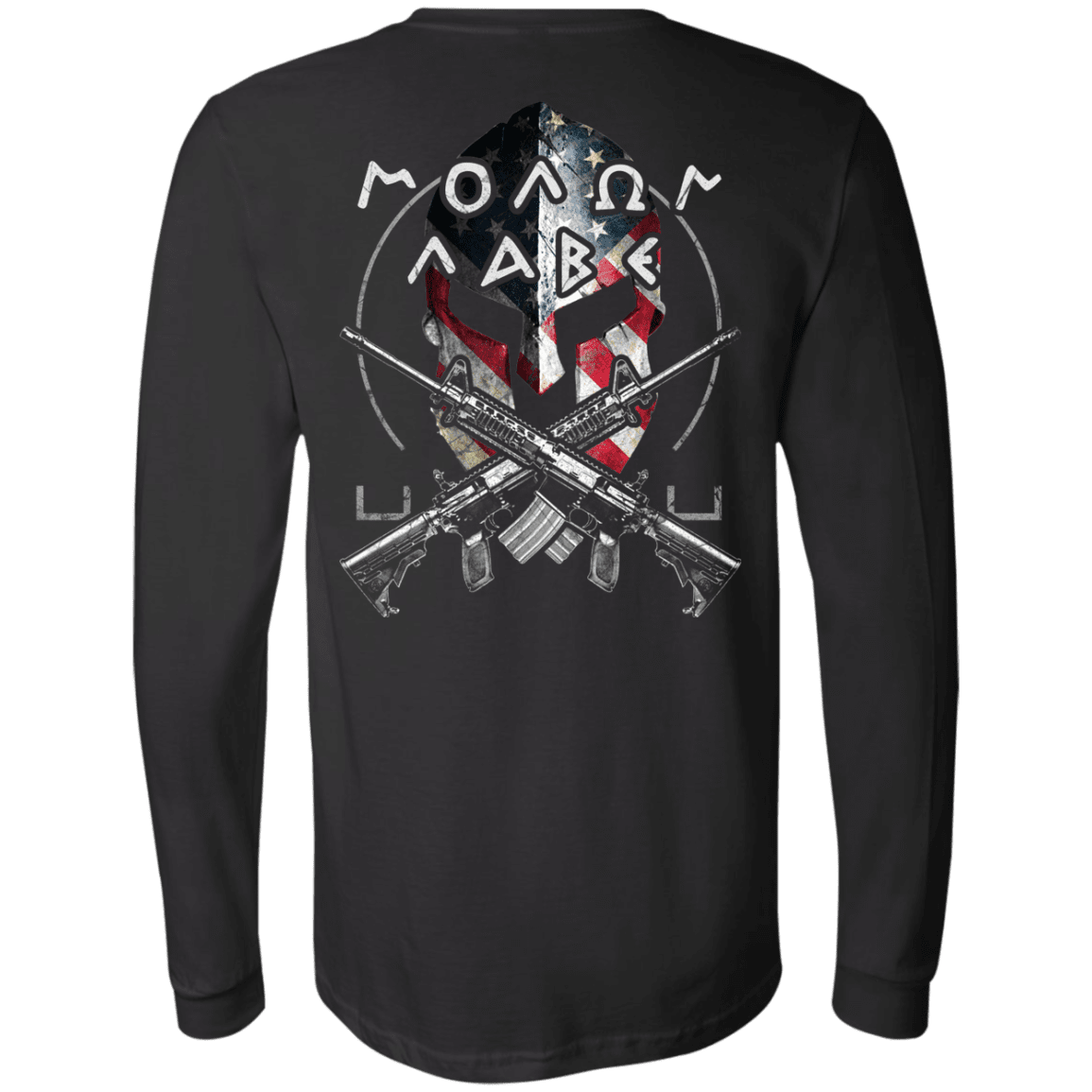 Military T-Shirt "Veteran - Molon Labe - Come And Take Them" - Men Back-TShirt-General-Veterans Nation