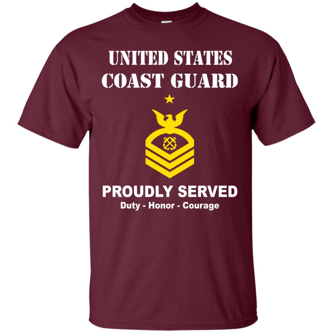 US Coast Guard E-8 Senior Chief Petty Officer E8 SCPO Chief Petty Officer Men Front USCG T Shirt-TShirt-USCG-Veterans Nation