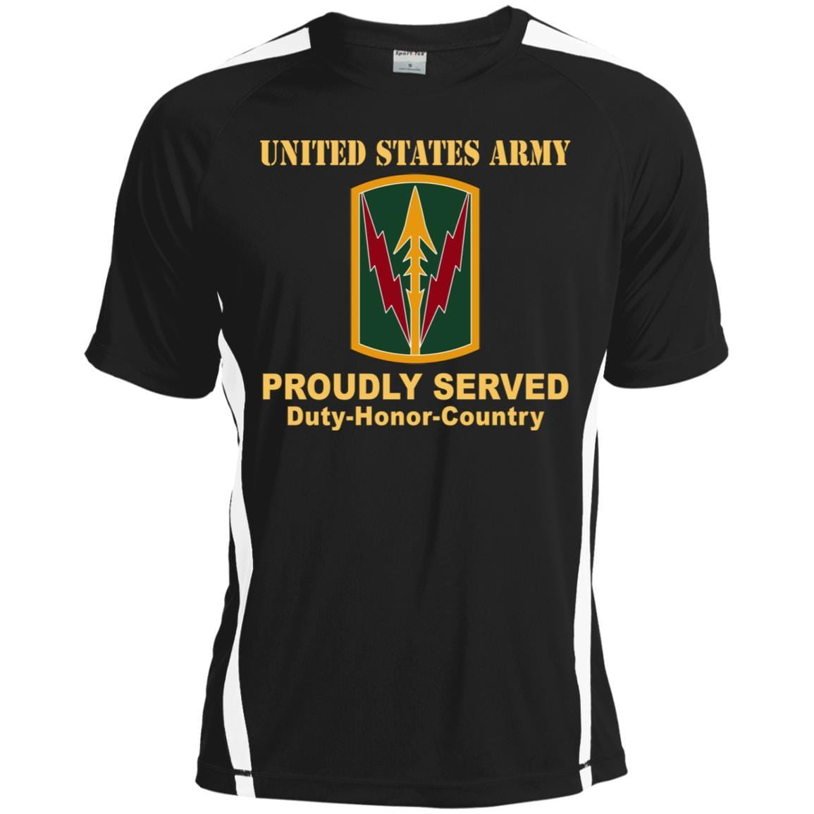 US ARMY CSIB MILITARY POLICE BRIGADE-HAWAII- Proudly Served T-Shirt On Front For Men-TShirt-Army-Veterans Nation