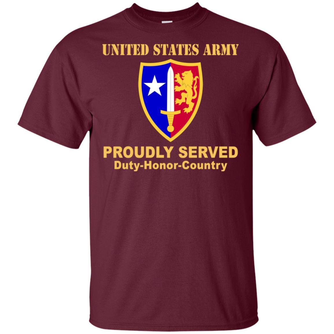 US ARMY USA NORTH ATLANTIC TREATY ORGANIZATION (NATO)- Proudly Served T-Shirt On Front For Men-TShirt-Army-Veterans Nation