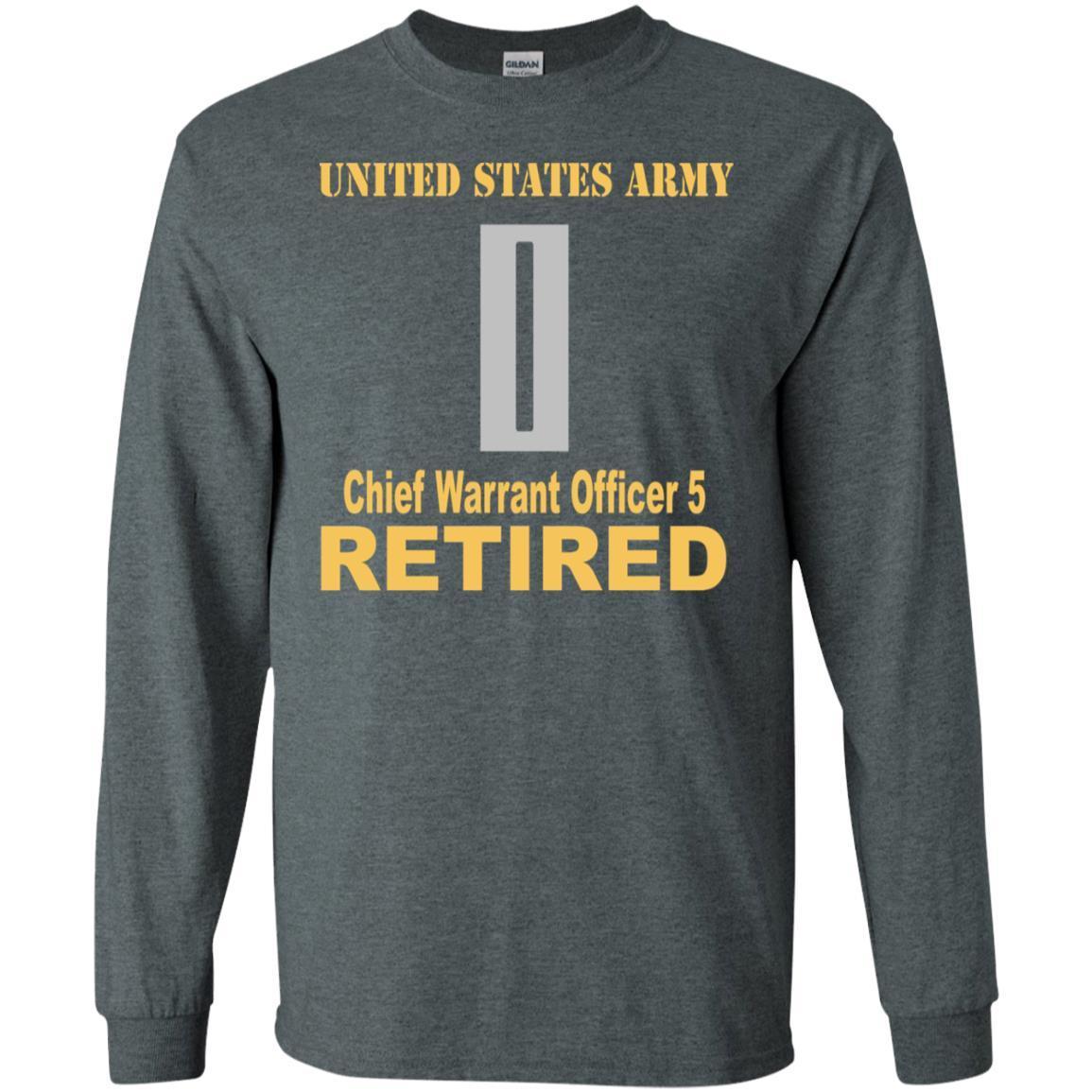 US Army W-5 Chief Warrant Officer 5 W5 CW5 Warrant Officer Retired Men T Shirt On Front-TShirt-Army-Veterans Nation