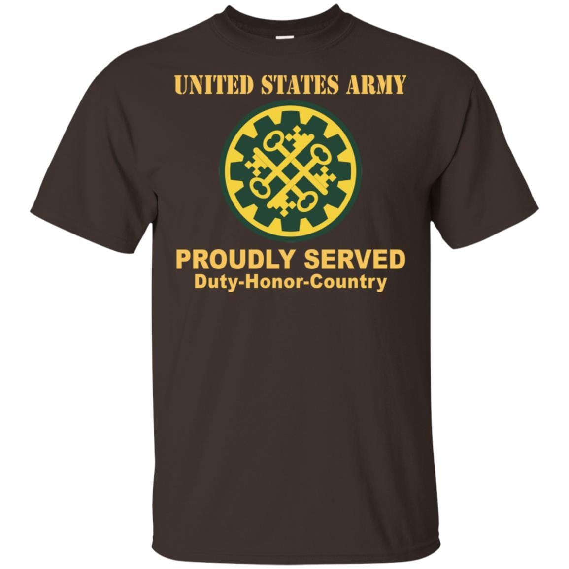 US ARMY 177TH MILITARY POLICE BRIGADE- Proudly Served T-Shirt On Front For Men-TShirt-Army-Veterans Nation