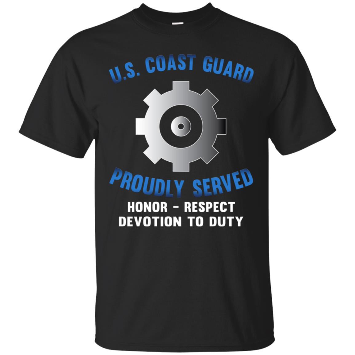 US Coast Guard Machinery Technician MK Logo Proudly Served T-Shirt For Men On Front-TShirt-USCG-Veterans Nation