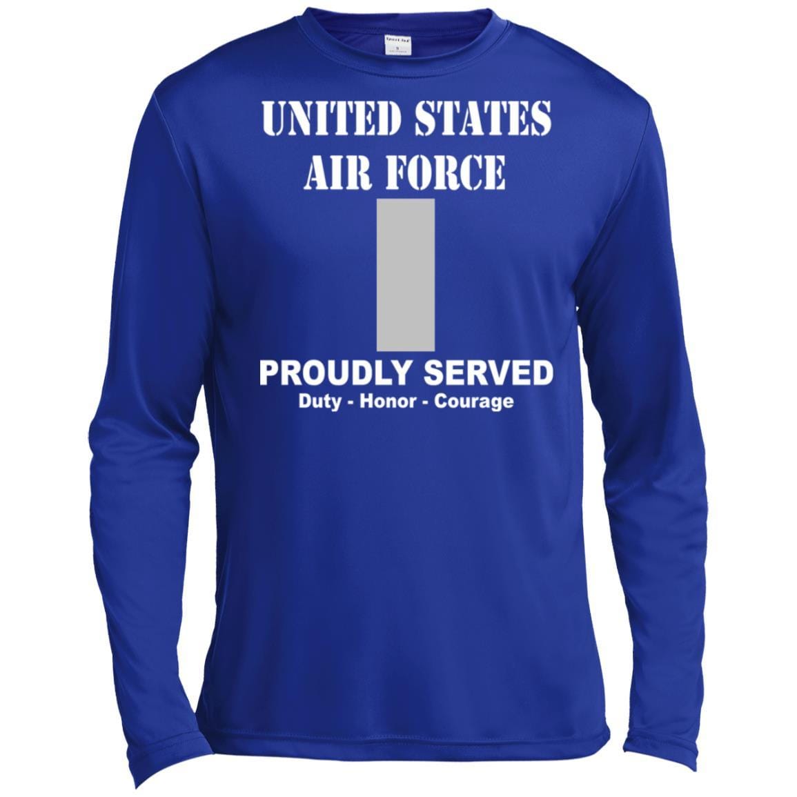 US Air Force O-2 First Lieutenant 1st L O2 Commissioned Officer Ranks T shirt Sport-Tek Tall Pullover Hoodie - T-Shirt-TShirt-USAF-Veterans Nation