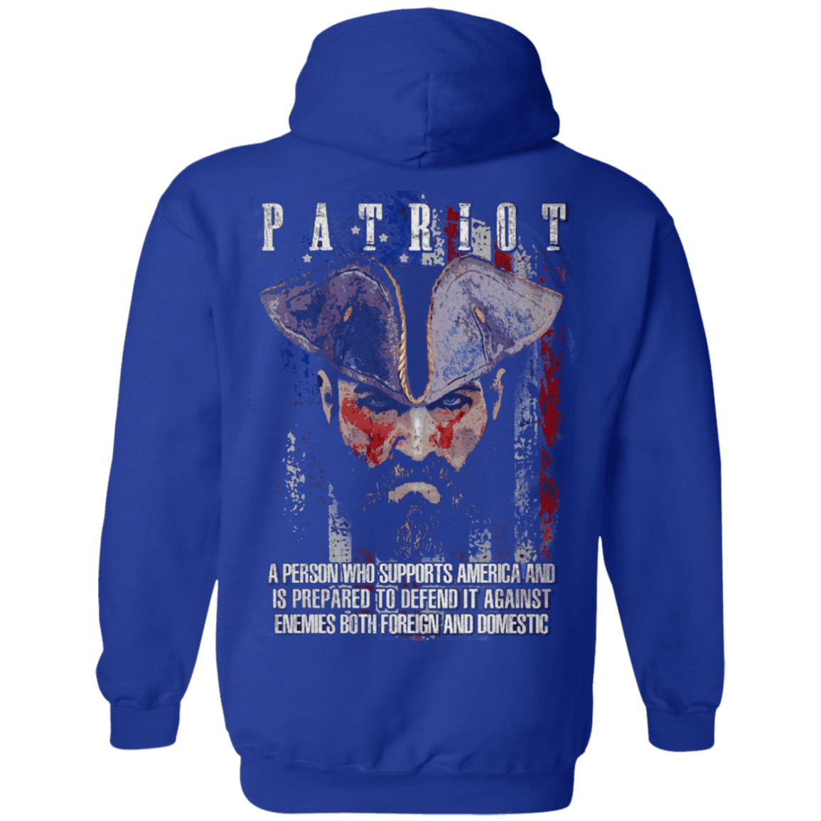 Military T-Shirt "Independent Day - Patriot Supports America" - Men Back-TShirt-General-Veterans Nation