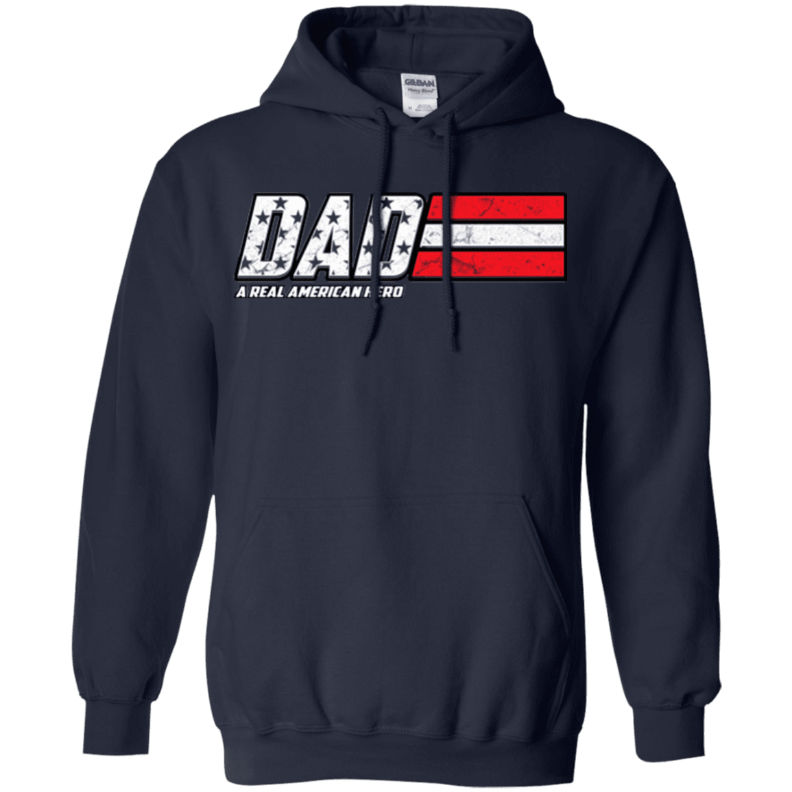 Military T-Shirt "Dad - A Real American Hero - Men" Front-TShirt-General-Veterans Nation