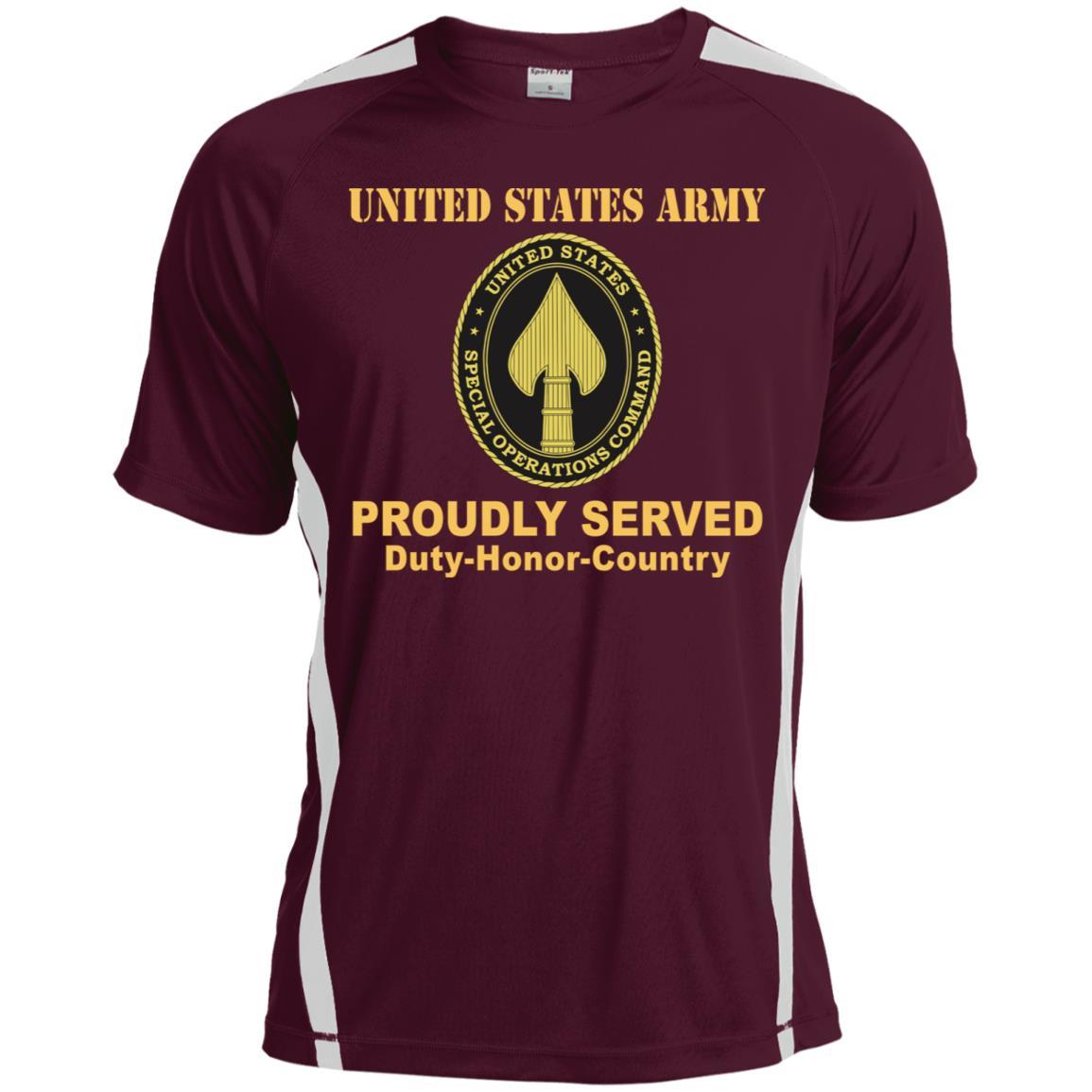 US ARMY USA ELEMENT SPECIAL OPERATIONS COMMAND- Proudly Served T-Shirt On Front For Men-TShirt-Army-Veterans Nation