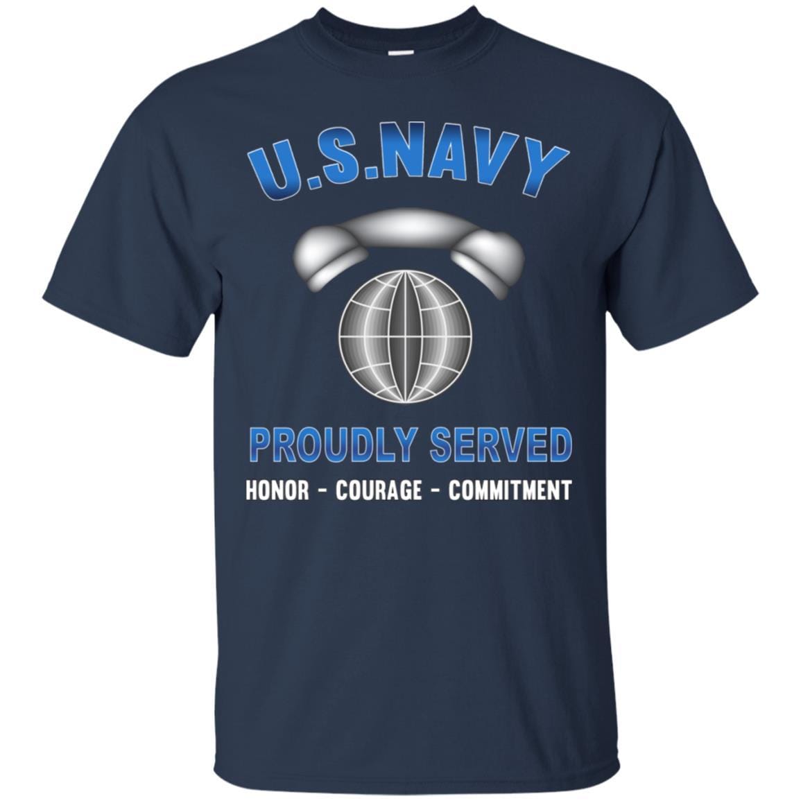 Navy Interior Communications Electrician Navy IC - Proudly Served T-Shirt For Men On Front-TShirt-Navy-Veterans Nation