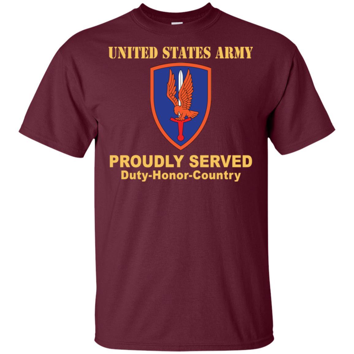 US ARMY 1ST AVIATION BRIGADE- Proudly Served T-Shirt On Front For Men-TShirt-Army-Veterans Nation
