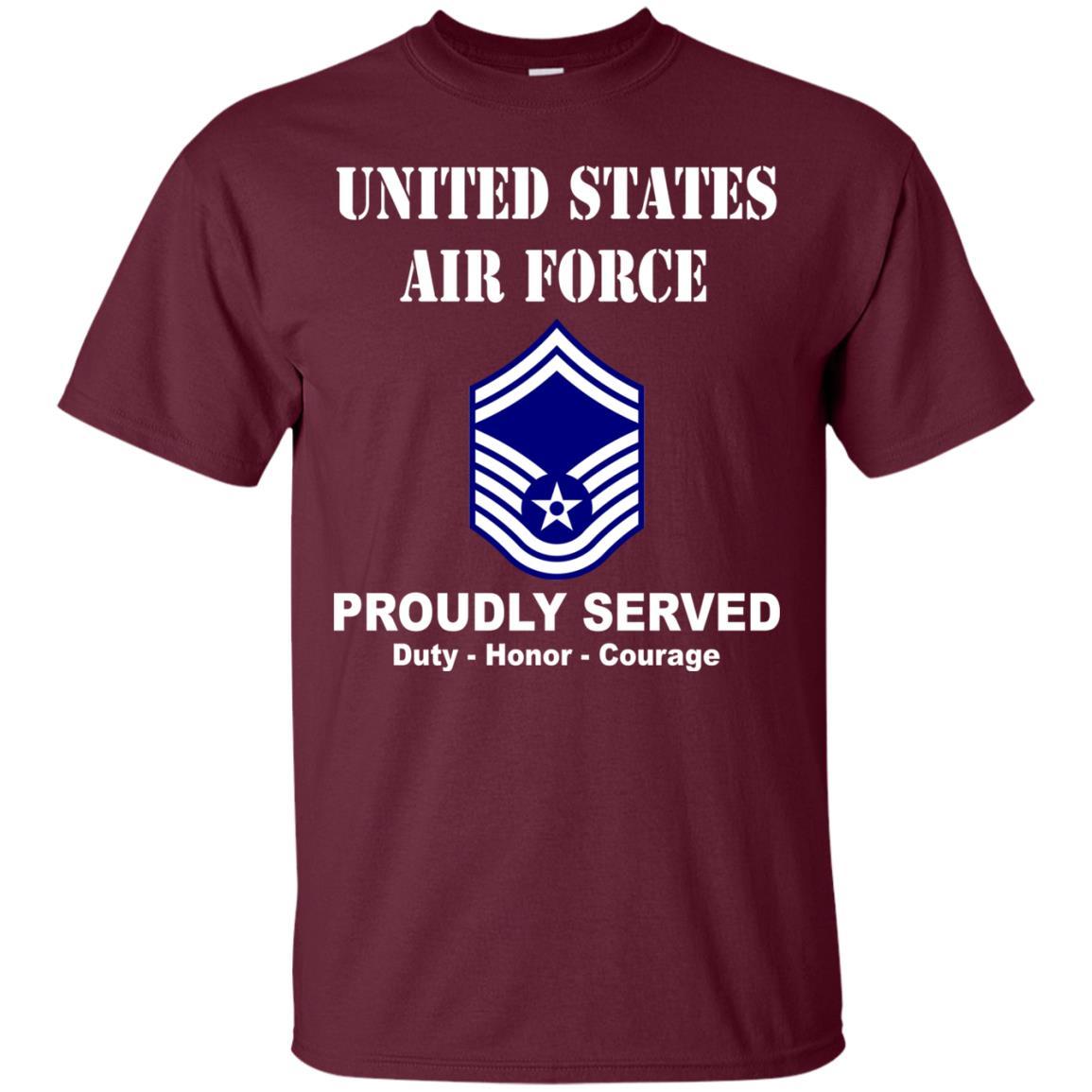 US Air Force E-8 Senior Master Sergeant SMSgt E8 Noncommissioned Officer Men Front T Shirt For Air Force-TShirt-USAF-Veterans Nation