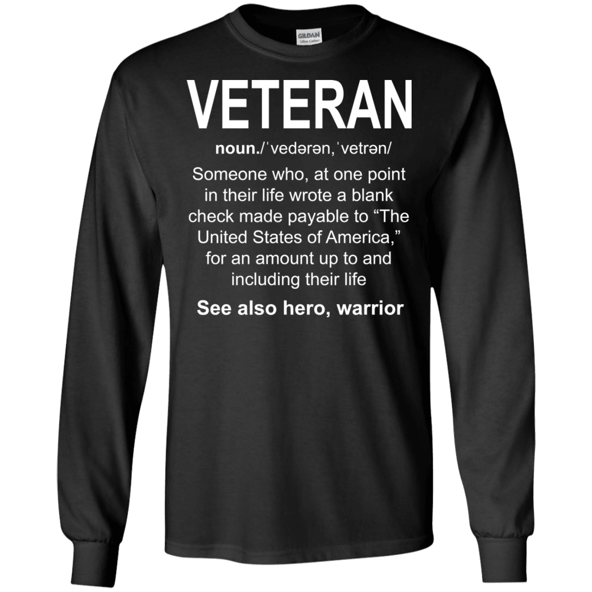 Military T-Shirt "Who Is A Veteran Men" Front-TShirt-General-Veterans Nation
