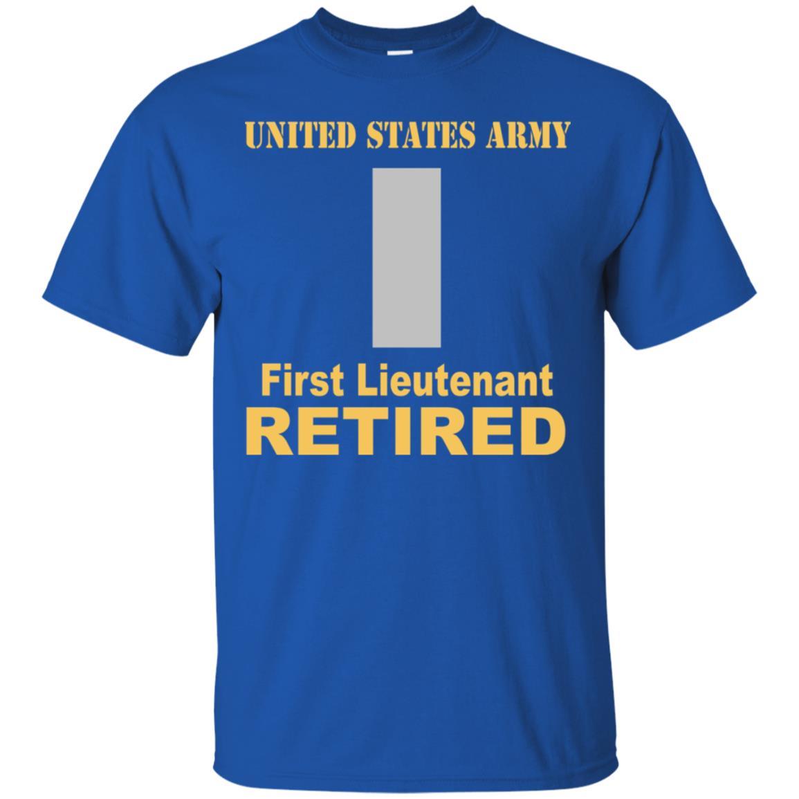 US Army O-2 First Lieutenant O2 1LT Commissioned Officer Retired Men T Shirt On Front-TShirt-Army-Veterans Nation