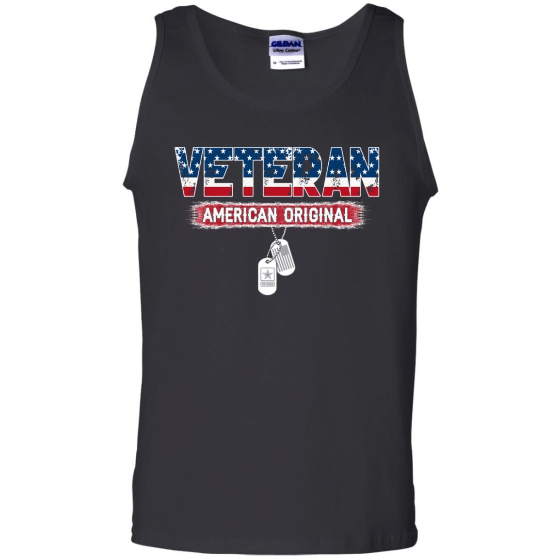 US Army T-Shirt "Veteran American Original" On Front-TShirt-Army-Veterans Nation