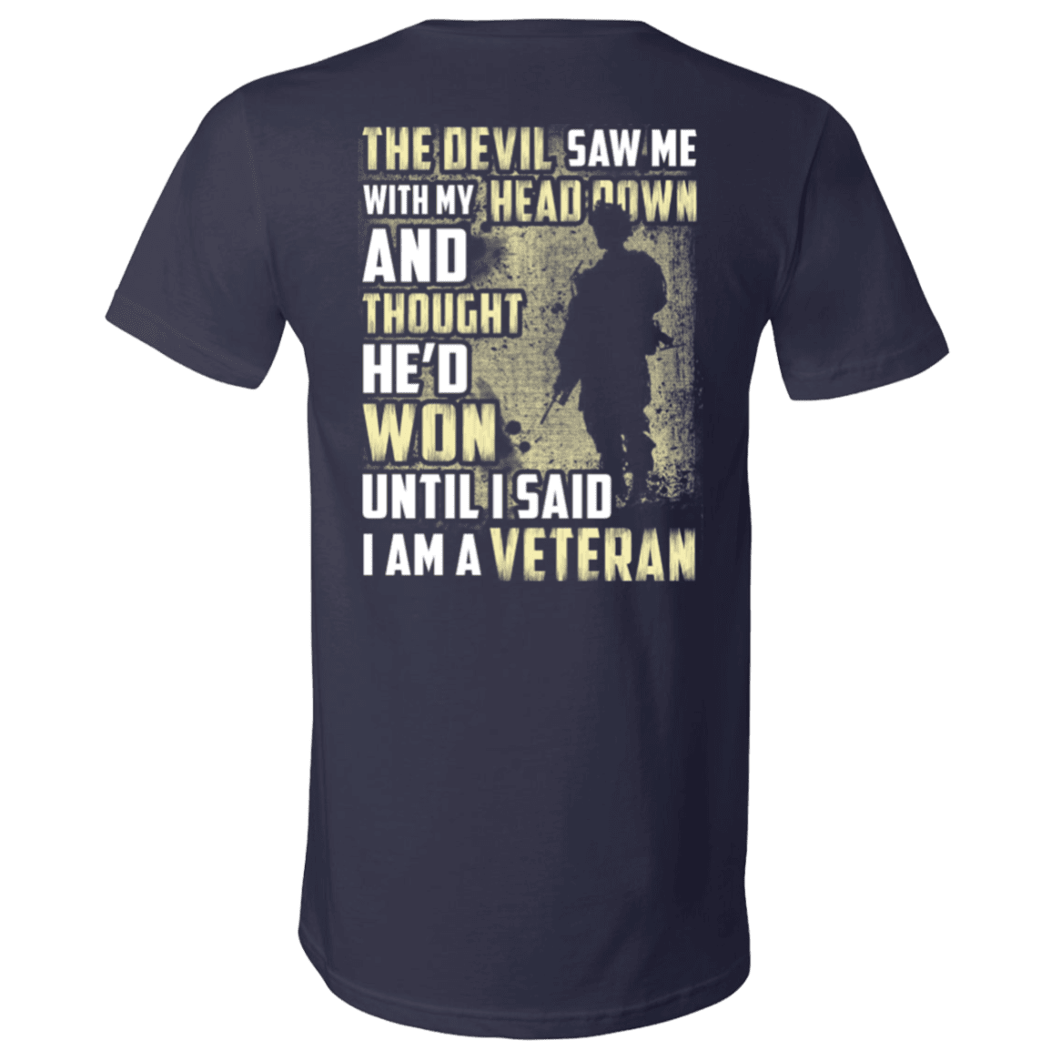 Military T-Shirt "I Am A Veteran" - Men Back-TShirt-General-Veterans Nation
