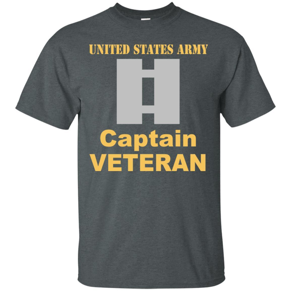 US Army O-3 Captain O3 CPT Commissioned Officer Veteran Men T Shirt On Front-TShirt-Army-Veterans Nation