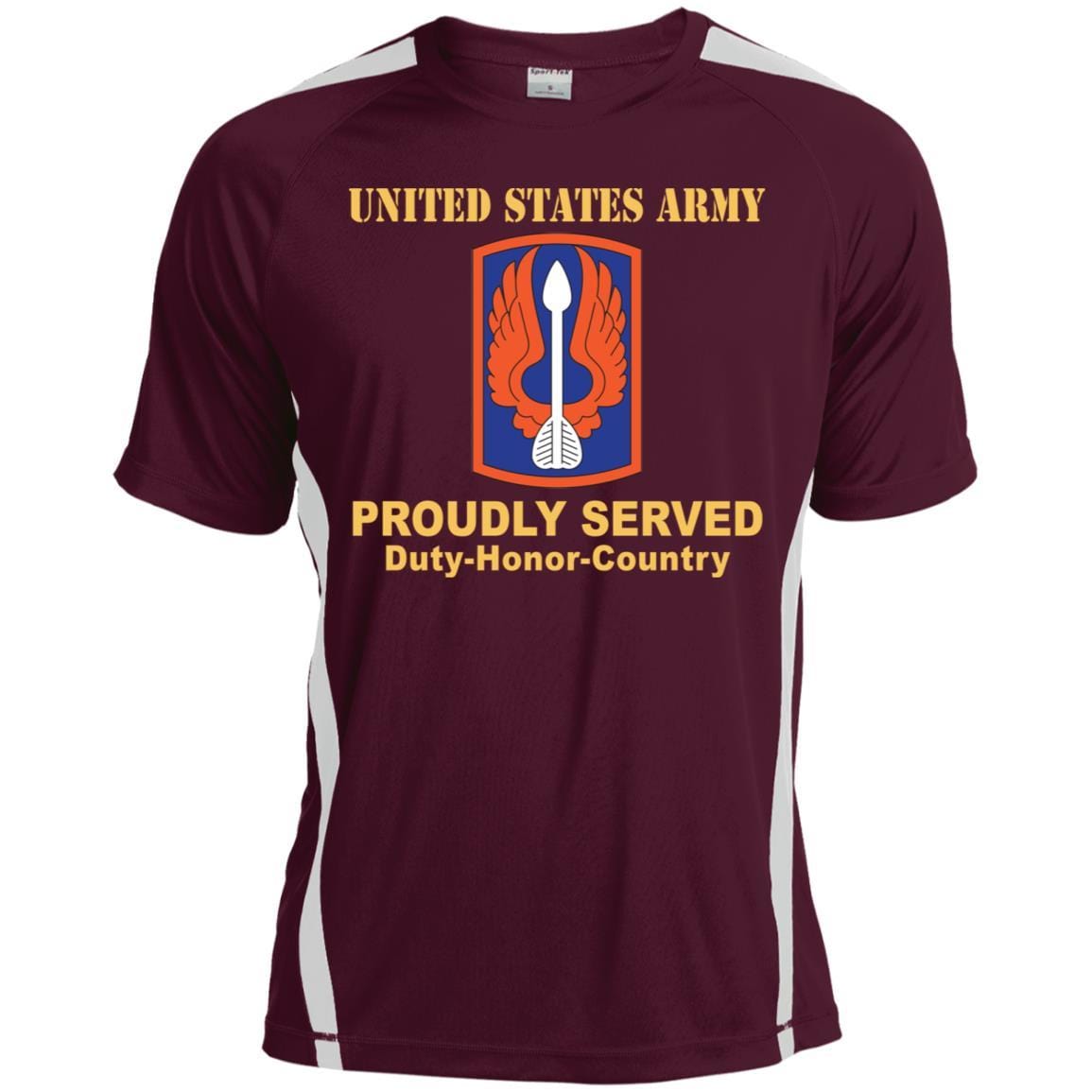 US ARMY 18TH AVIATION BRIGADE- Proudly Served T-Shirt On Front For Men-TShirt-Army-Veterans Nation