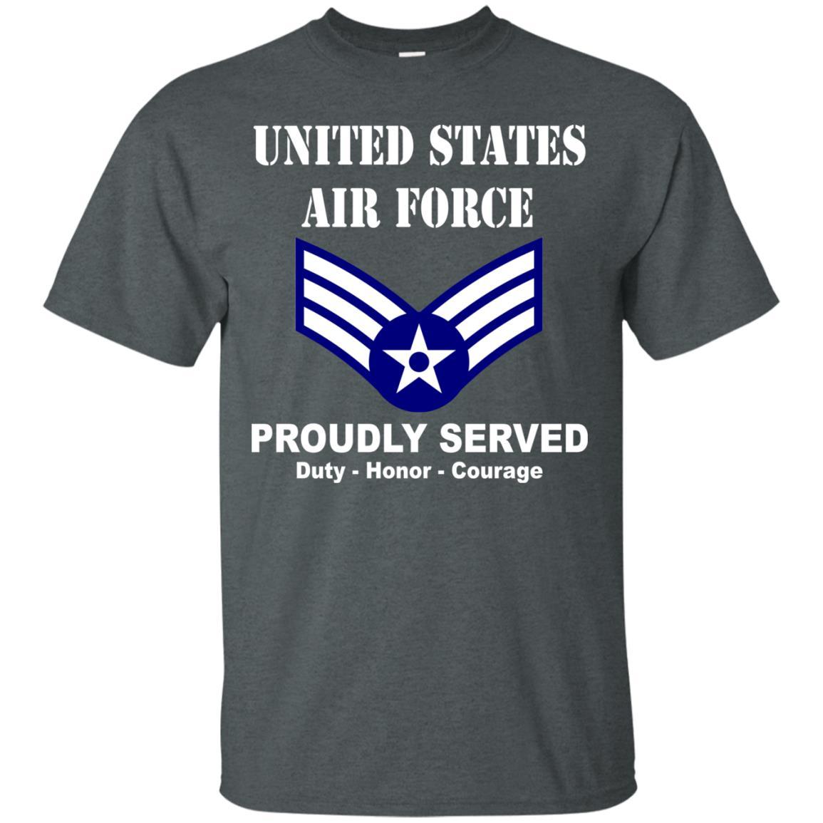 US Air Force E-4 Senior Airman SrA E4 Enlisted Airman Ranks Men Front T Shirt For Air Force-TShirt-USAF-Veterans Nation