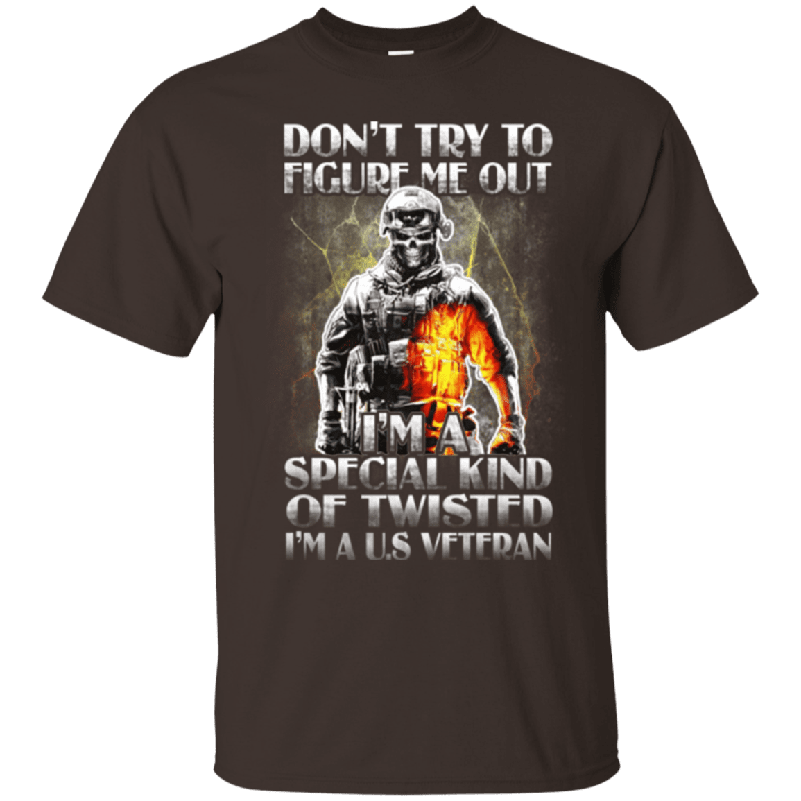 Military T-Shirt "Don't Try to Figure Me Out - I'm A US Veteran"-TShirt-General-Veterans Nation