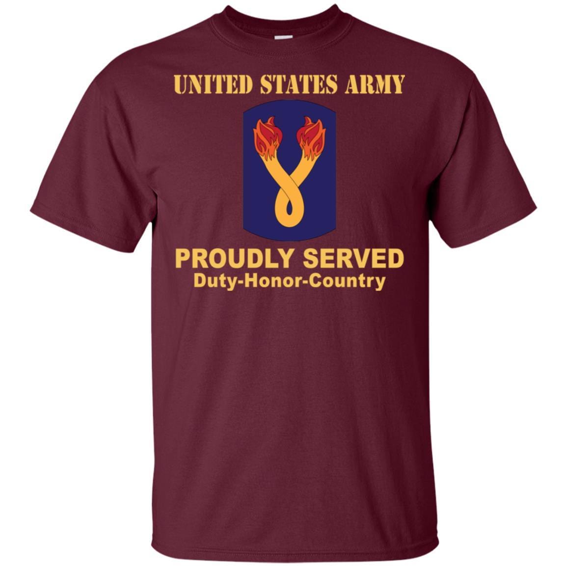US ARMY 196TH INFANTRY BRIGADE- Proudly Served T-Shirt On Front For Men-TShirt-Army-Veterans Nation