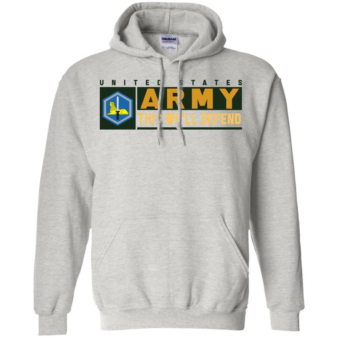 US Army 66TH MILITARY INTELLIGENCE BRIGADE- This We'll Defend T-Shirt On Front For Men-TShirt-Army-Veterans Nation