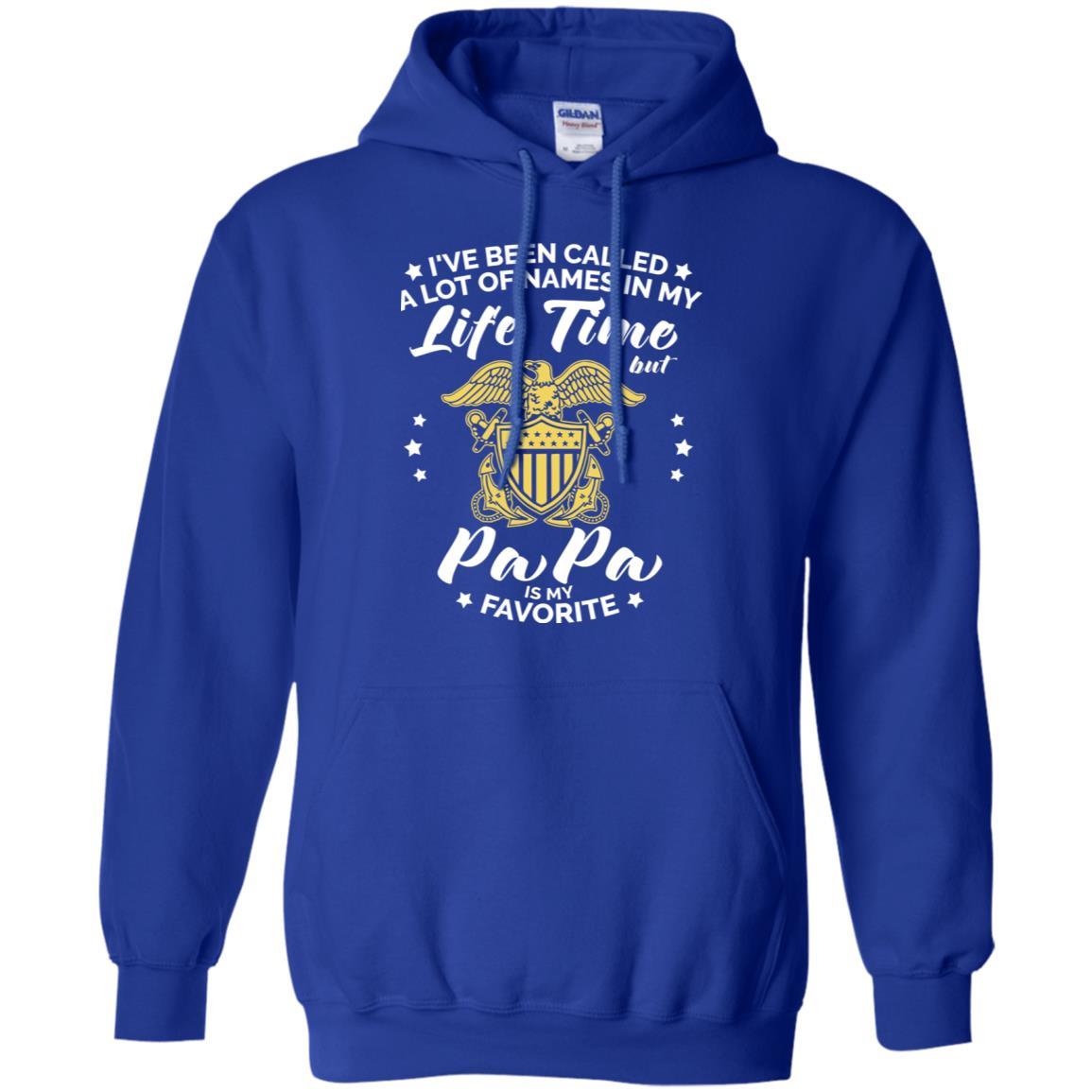 i've been called a lot of things in my life but papa - NAVY T-Shirt On Front-TShirt-Navy-Veterans Nation