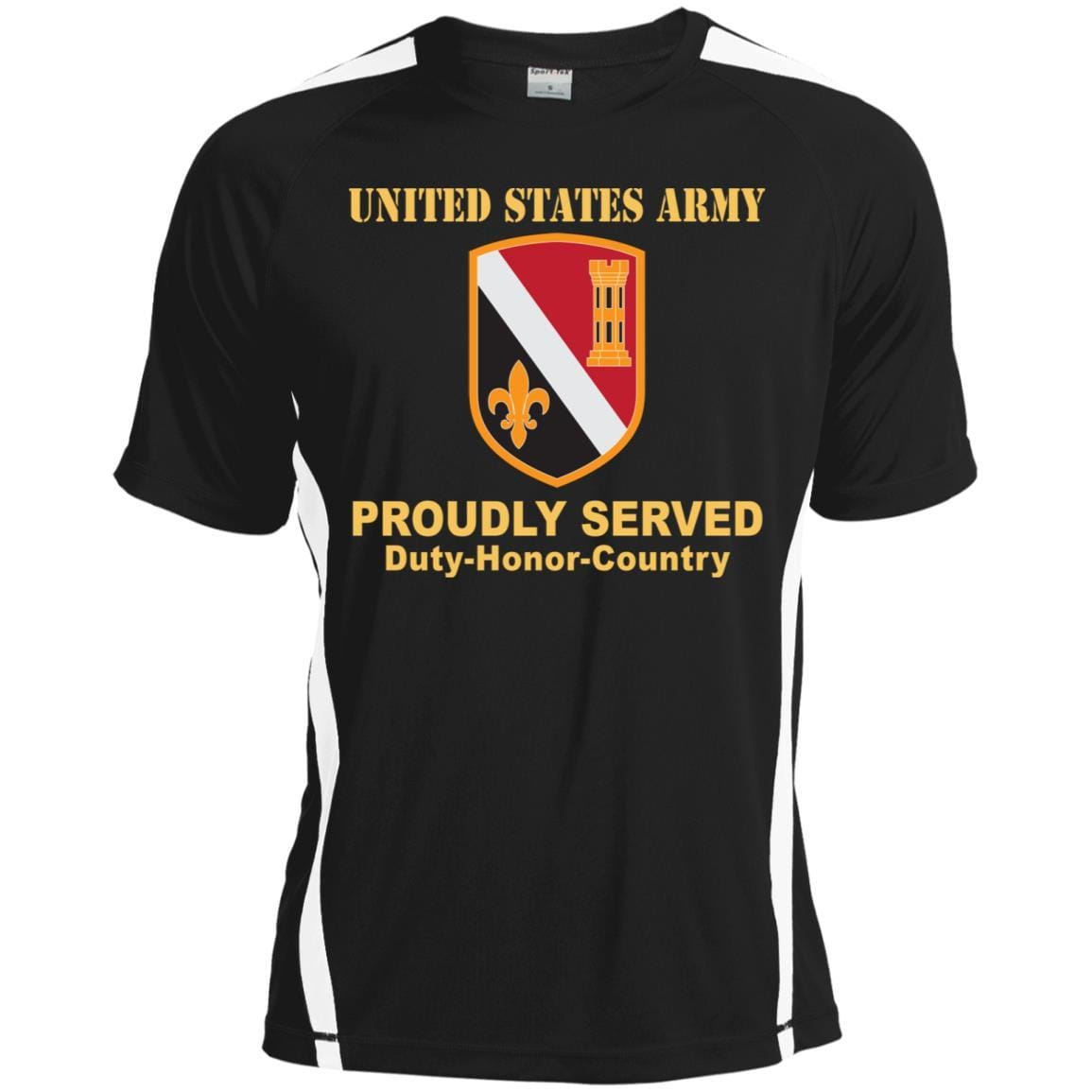 US ARMY 225TH ENGINEER BRIGADE- Proudly Served T-Shirt On Front For Men-TShirt-Army-Veterans Nation