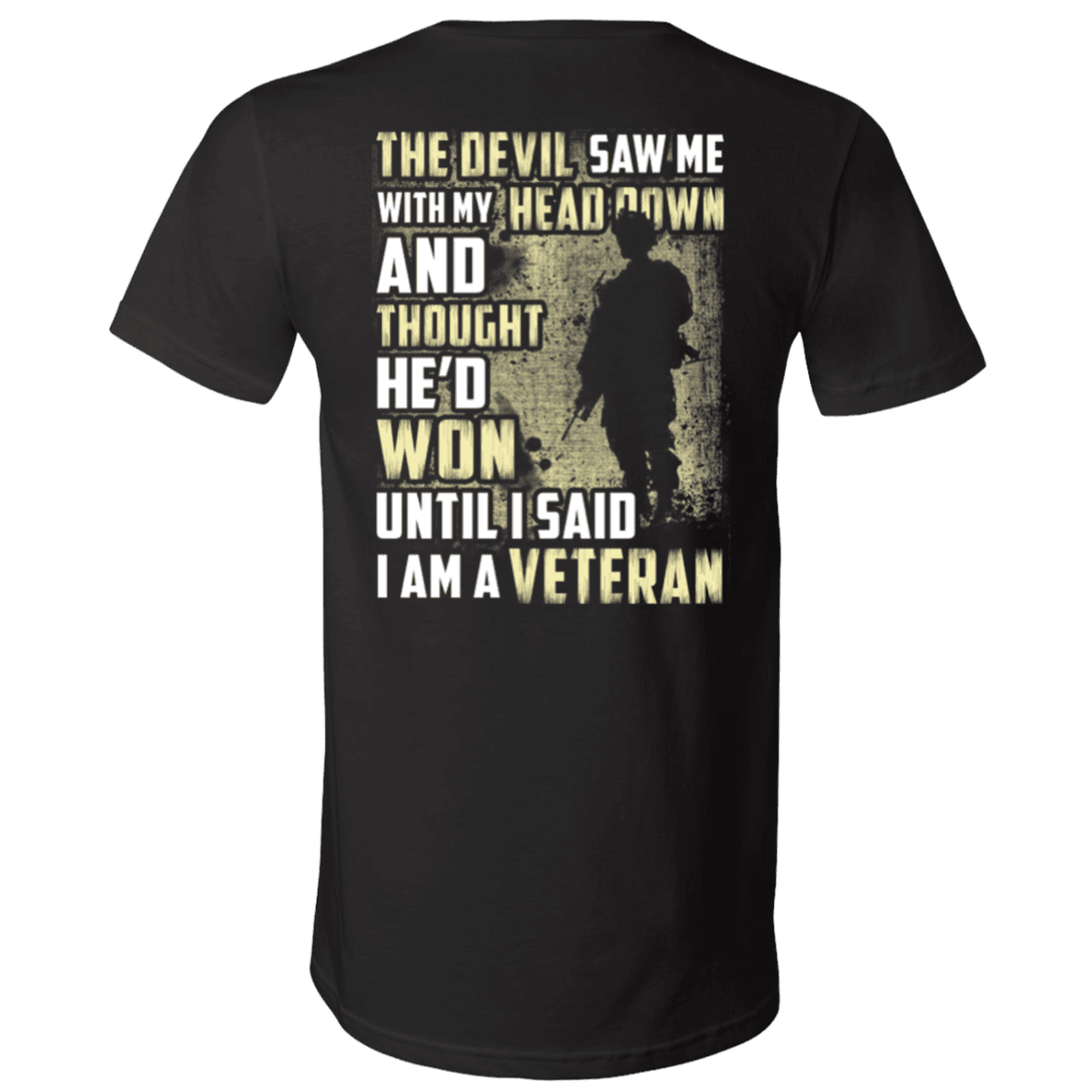 Military T-Shirt "I Am A Veteran" - Men Back-TShirt-General-Veterans Nation