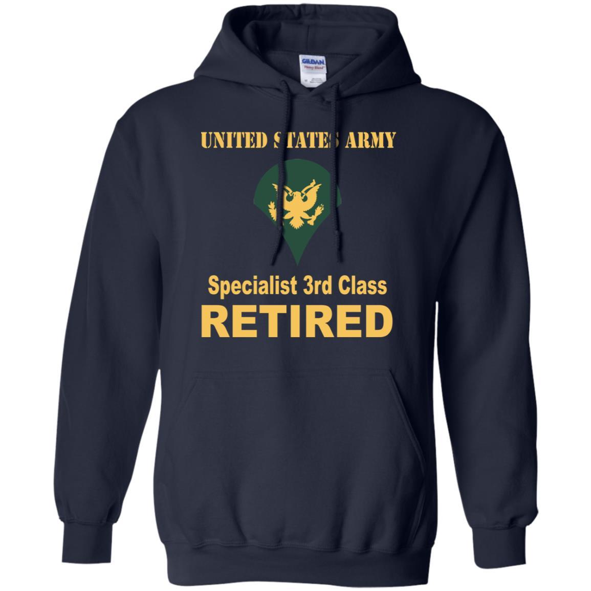 US Army E-4 SPC E4 Specialist Specialist 3rd Class Reired Men T Shirt On Front-TShirt-Army-Veterans Nation