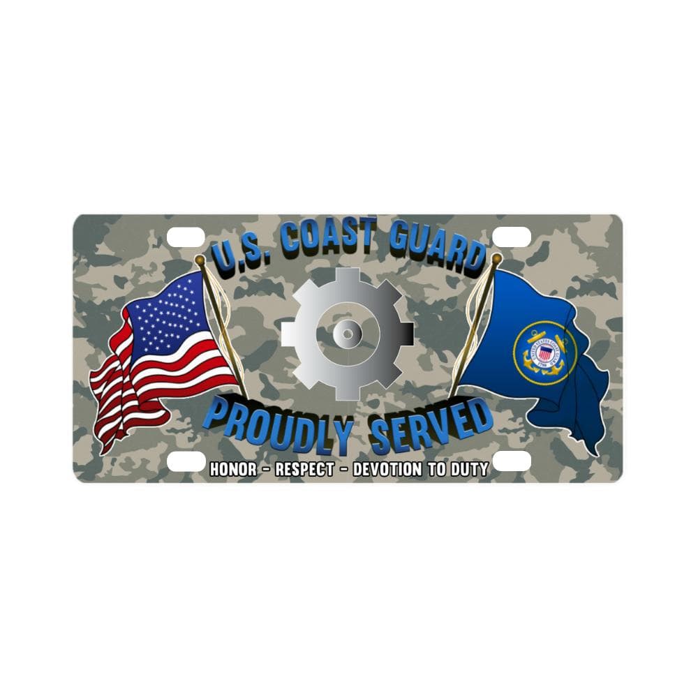 US Coast Guard Machinery Technician MK Logo- Classic License Plate-LicensePlate-USCG-Rate-Veterans Nation