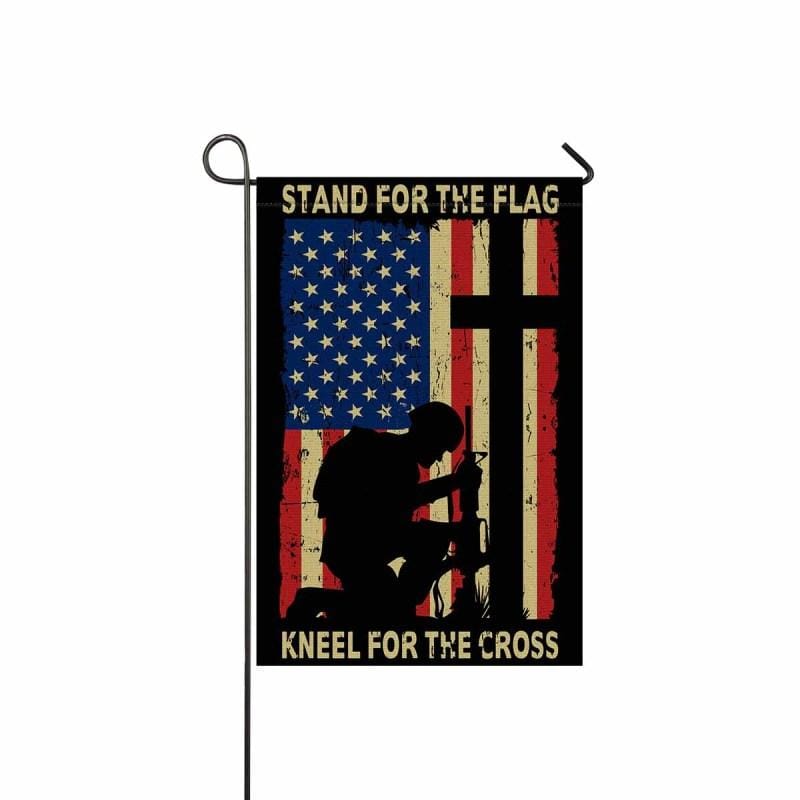 Stand For The Flag Kneel For The Cross Flag-Veterans Nation