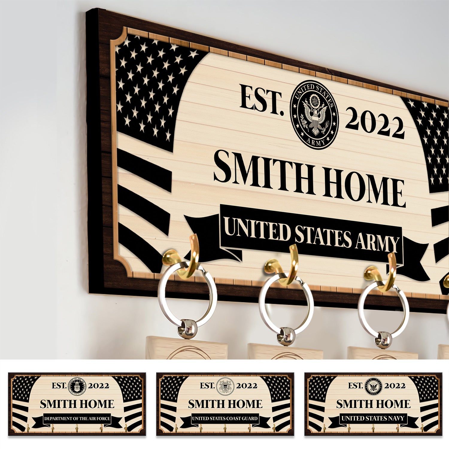 Personalized Key Hook - Personalized Name & Text-Kustom-Veterans Nation