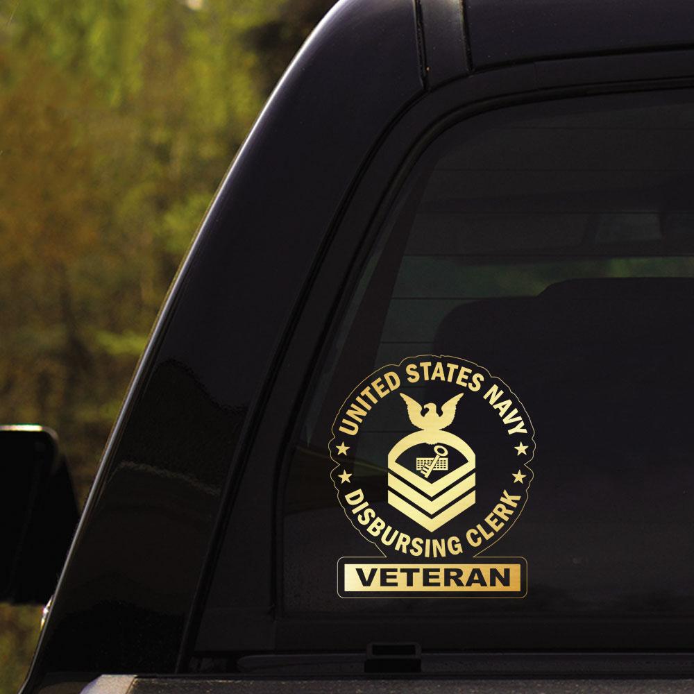 US Navy Disbursing Clerk DK Rating Badges Clear Stickers-Decal-Navy-Rating-Veterans Nation