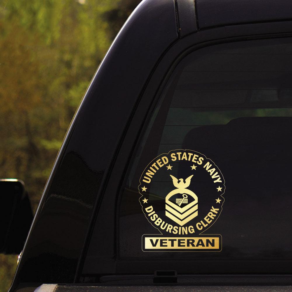 US Navy Disbursing Clerk DK Rating Badges Clear Stickers-Decal-Navy-Rating-Veterans Nation