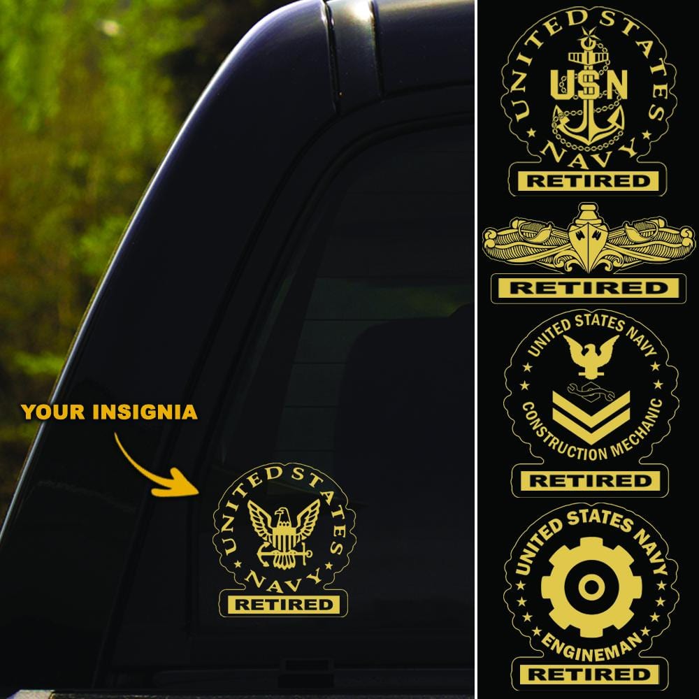 US Navy Veteran Die Cut Sticker - Waterproof Decal For Car, Laptop, Skateboard - New D212