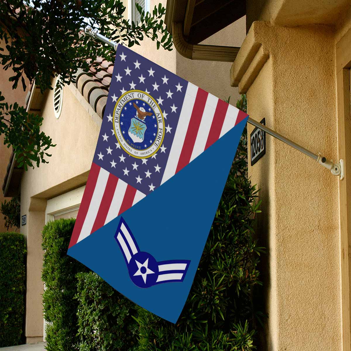 US Air Force E-3 Airman First Class A1C House Flag 28 inches x 40 inches Twin-Side Printing-HouseFlag-USAF-Ranks-Veterans Nation
