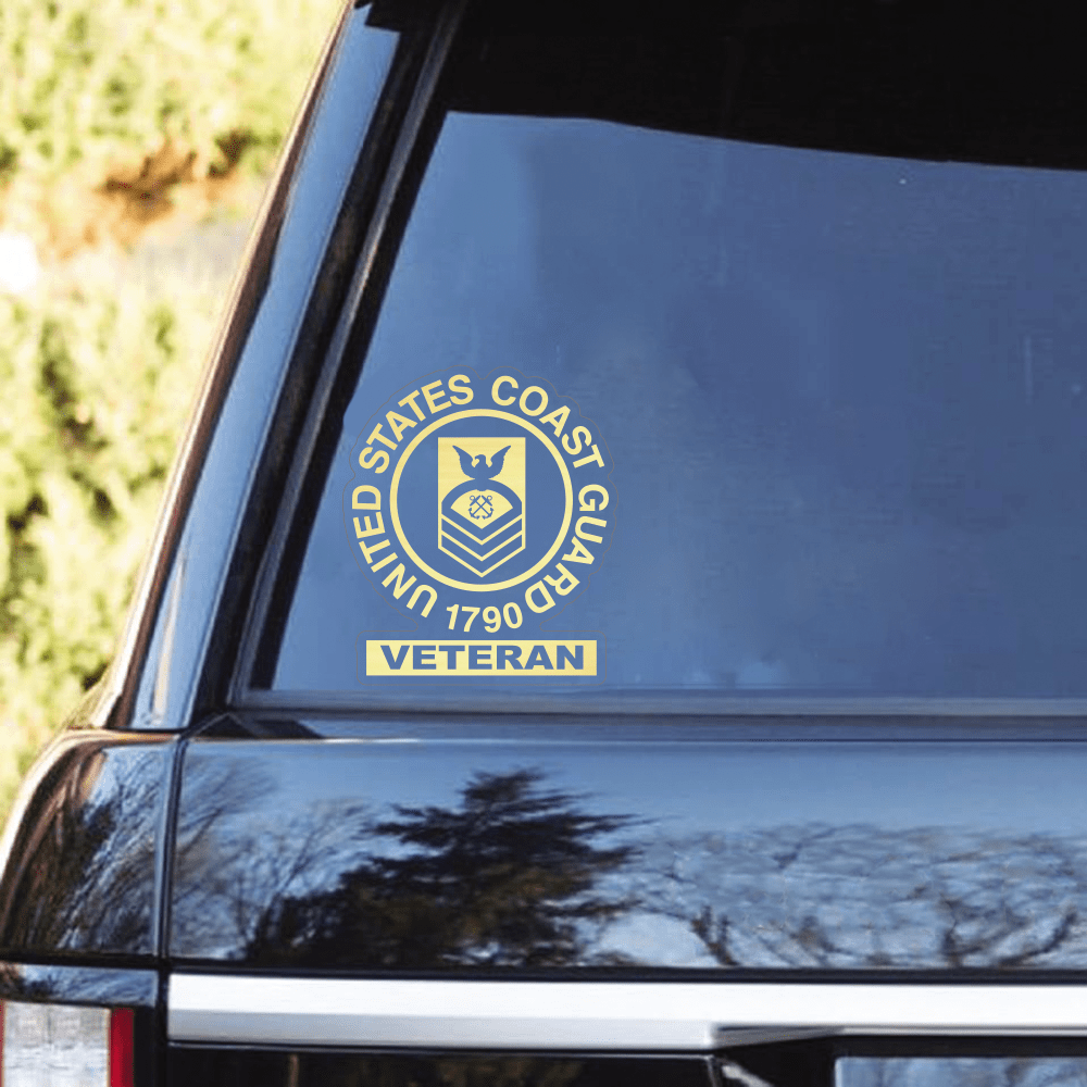 USCG Ranks Clear Stickers-Decal-USCG-Collar-Veterans Nation