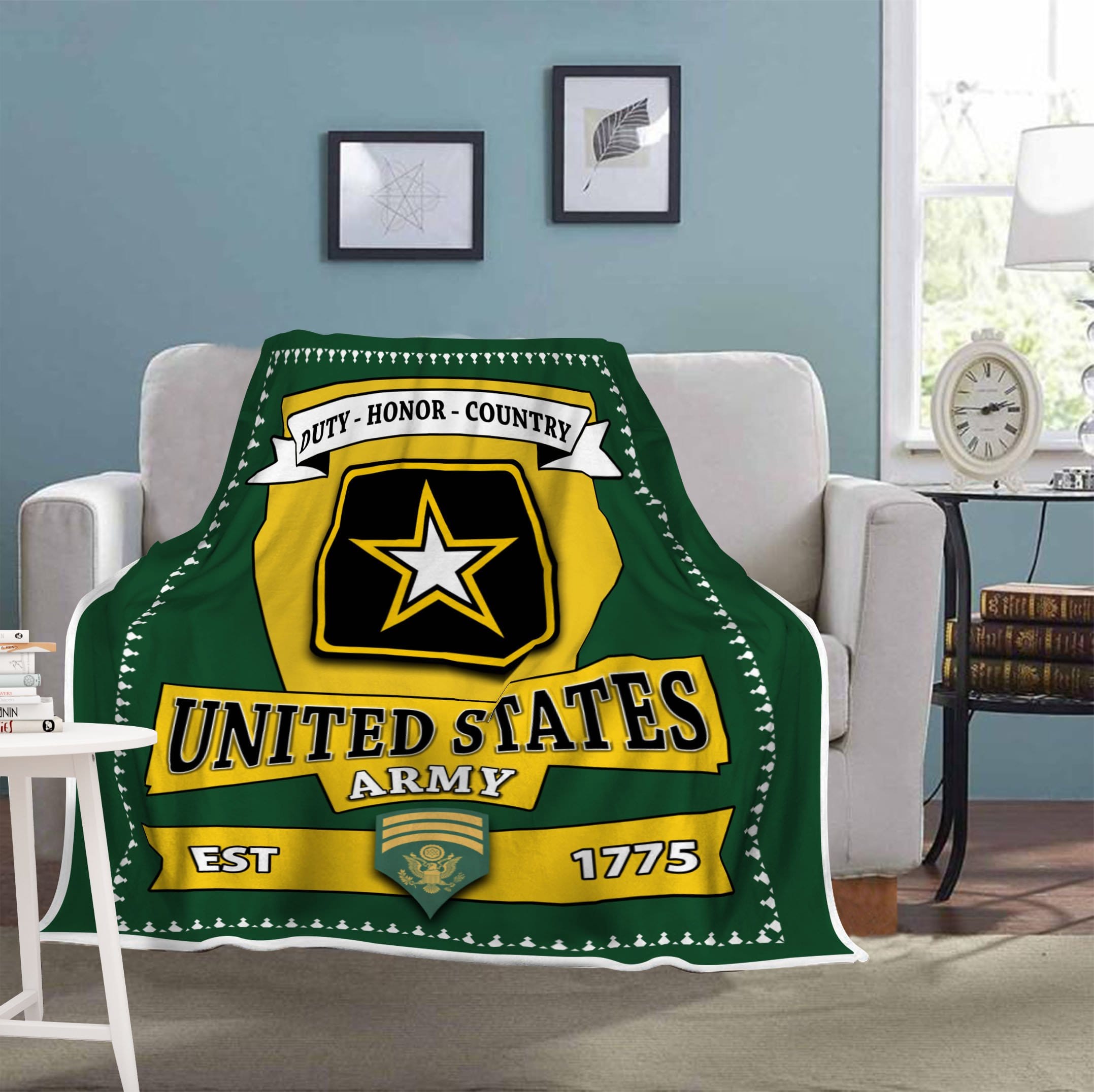 US Army E 7 SPC E7 SP7 Specialist 7 Master Specialist Blanket Cozy Plu