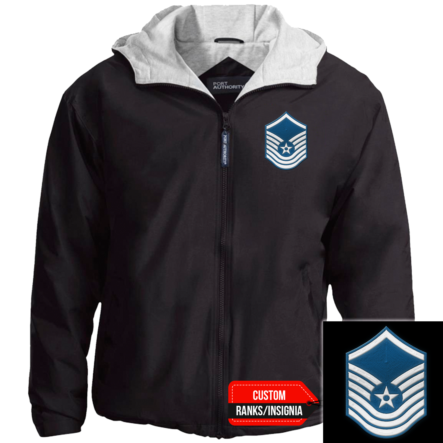 Custom US Air Force Ranks/Insignia Print On Left Chest Team Jacket