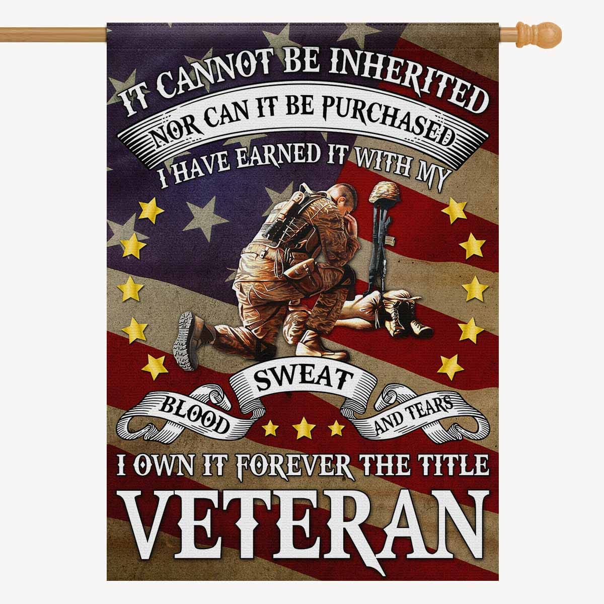 I Own It Forever The Title Veteran Flag Twin-Side Printing-Veterans Nation