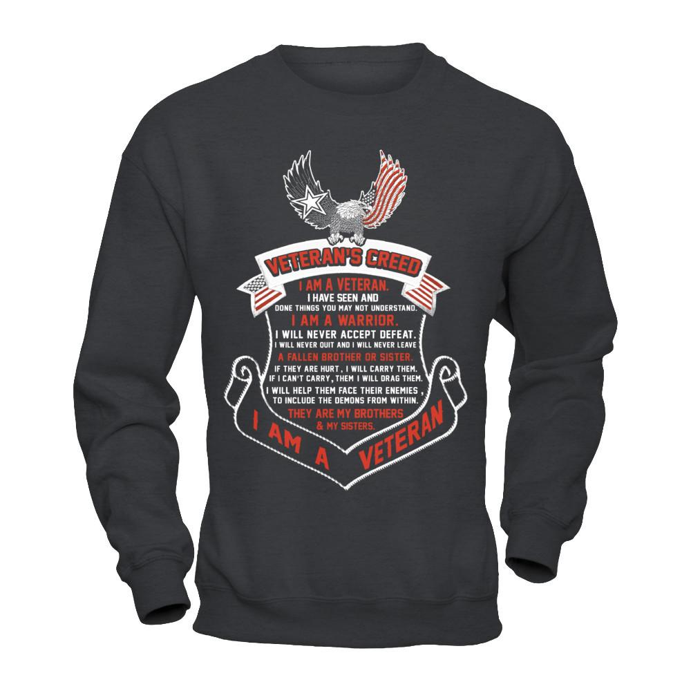 Military T-Shirt "Veteran's Creed"-TShirt-General-Veterans Nation