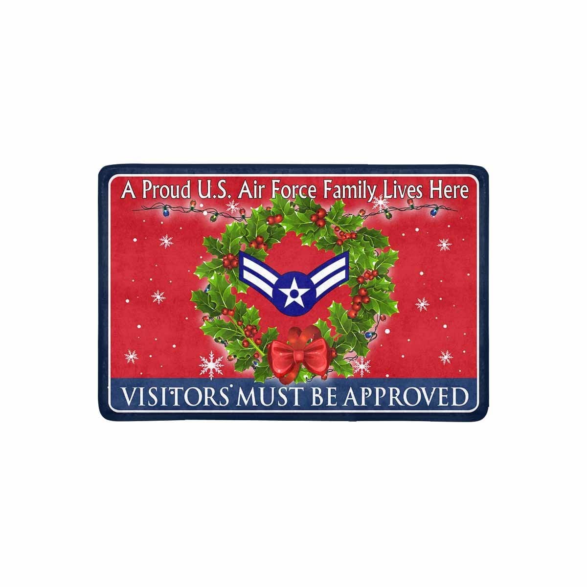 US Air Force E-3 Airman First Class A1C E3 Ranks Enlisted Airman AF Rank - Visitors must be approved-Doormat-USAF-Ranks-Veterans Nation