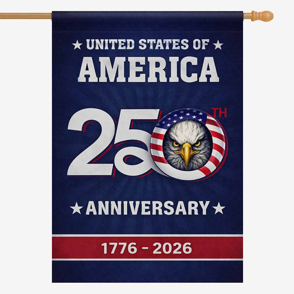 United States 250th Anniversary House Flag – 1776–2026 Patriotic Decor