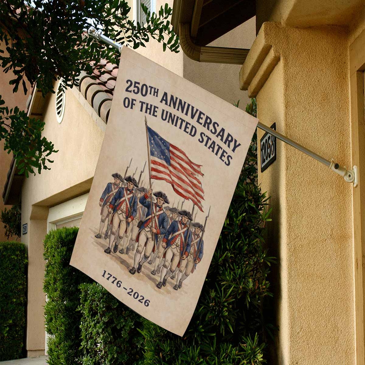 250th Anniversary USA House Flag Patriotic American Revolution 1776-2026 Banner