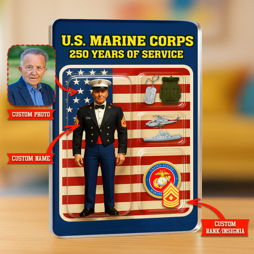 Personalized MARlNE 250th Years Of Service Custom Figure MARlNE Office Personalized MARlNE 250th Years Of Service Custom Figure MARlNE Office