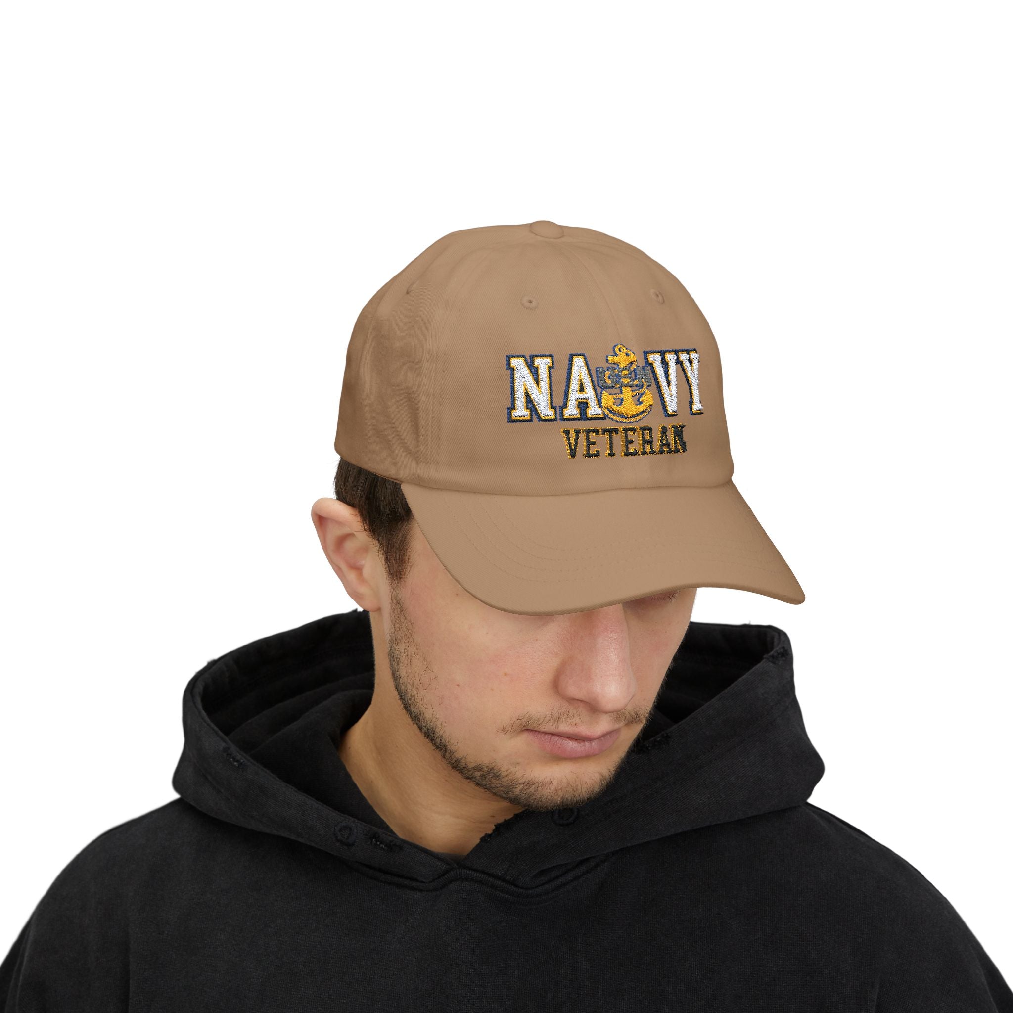 US Navy E-7 Chief Petty Officer E7 CPO Senior Noncommissioned Officer Collar Device  Veteran Embroidered Classic Dad Hat