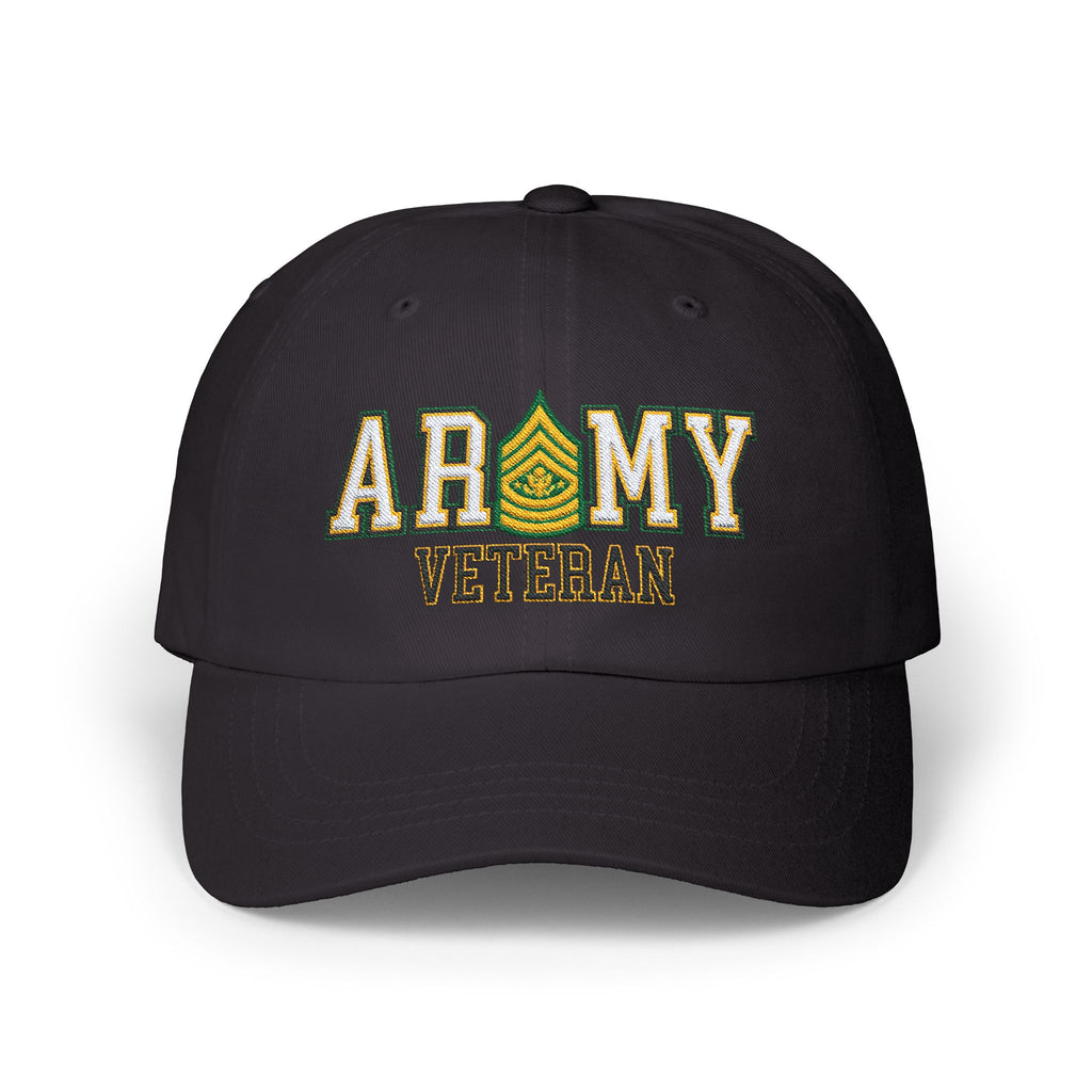 US Army E-9 Sergeant Major of the Army E9 SMA Noncommissioned Officer Veteran Embroidered Classic Dad Cap