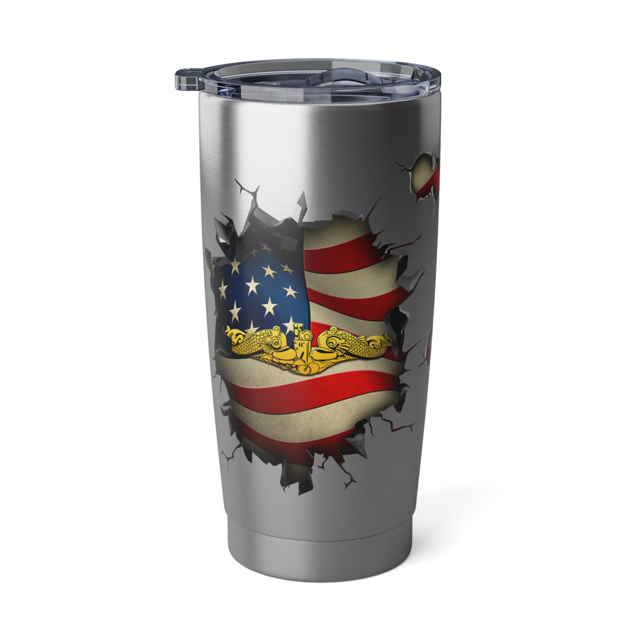 US Navy Submarine Officer 3D Break Effect Vagabond 20oz Tumbler